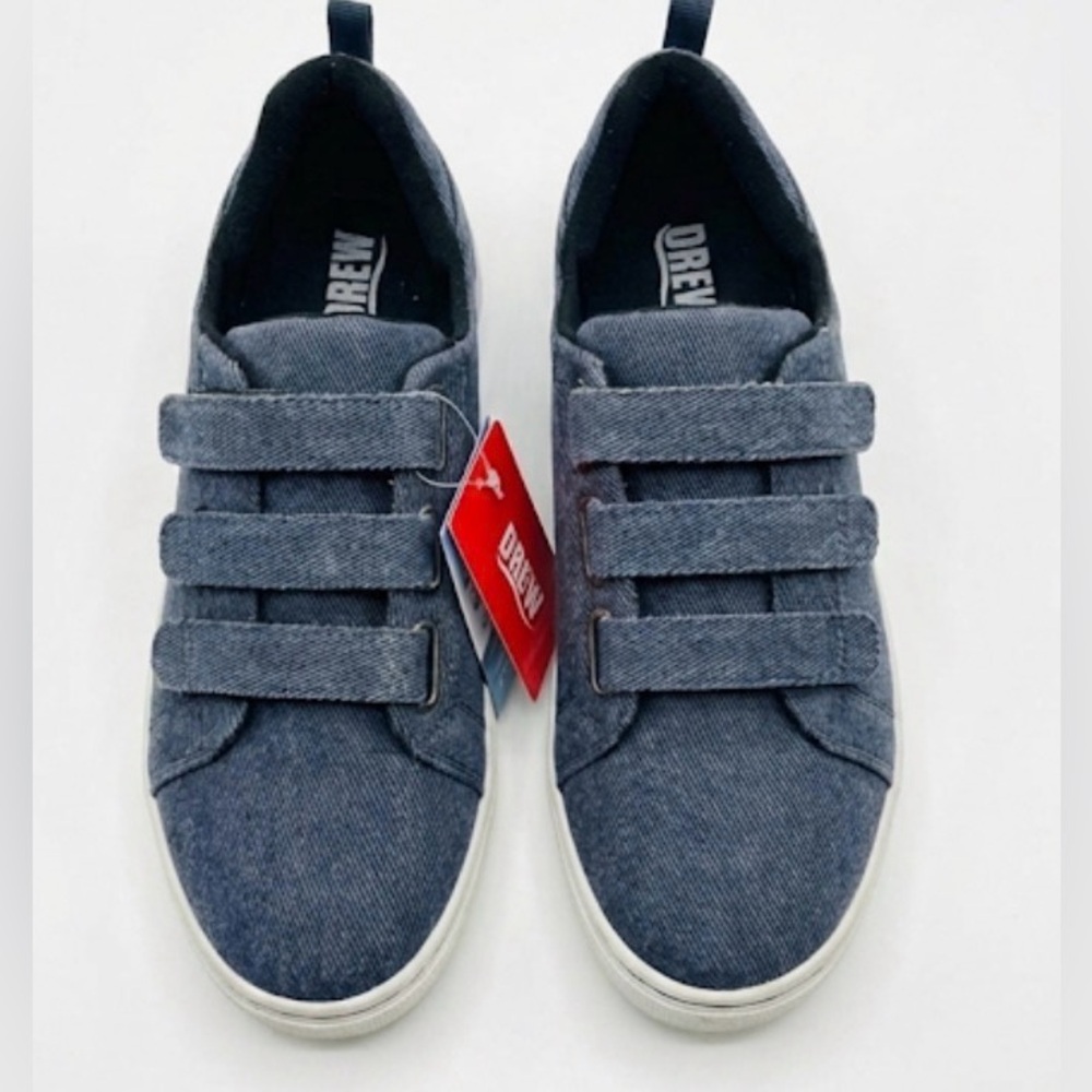 NWT• Drew Ski Denim Velcro Orthopedic Sneaker Men's Size 8W 2E Wide